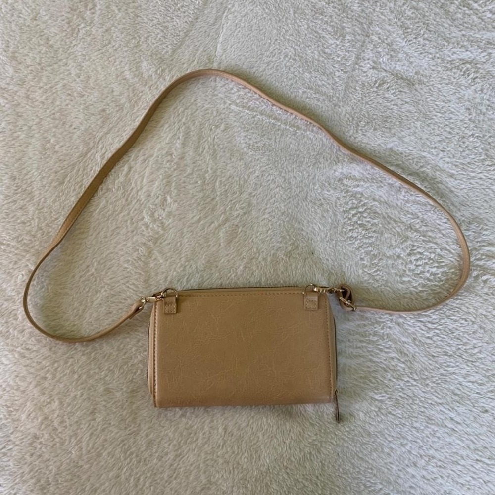 BEIS The Travel Wallet Beige Vegan Leather Crossbody Organizer Bag - Picture 7 of 7
